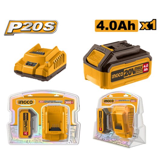Baterie (acumulator) 20 v 4 ah cu incarcator p20 s - Ingco FBCPK1214