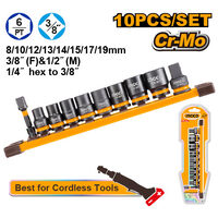 Trusa tubulare impact 3/8 10 bucati - Ingco HKISSD38104