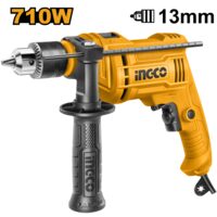 Masina de gaurit bormasina 710 w cu impact mandrina cu cheie, pentru gaurire si insurubare - Ingco ID7108