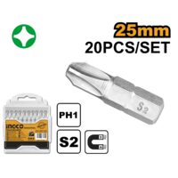 Set biti ph3 scurti 20 bucati - Ingco SDB11PH313