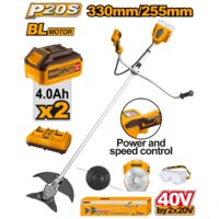 Motocoasa trimmer electric 40 v cu 2 acumulatori 4 ah - Ingco CSTLI202522