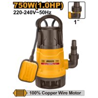 Pompa apa sumersibila plastic cu plutitor 750 w 1 inch - Ingco SPD7508