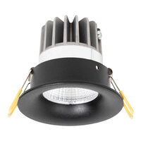 Spot LED rotund Sumota mini 8W 4000K IP44, negru, Metsan