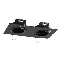 Rama spot dubla Azer GU10 70X2mm, negru, Metsan