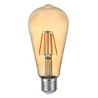 Bec LED filament ST64 6W E27 2200K, auriu, Novelite
