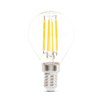 Bec LED filament sferic 4W E14 2700K, clar, Novelite