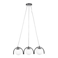 Pendul Glace 3XE27 IP20, negru, Erste