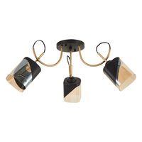 Lustra Smoky 3XE27 IP20, negru+auriu, Erste