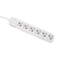 Myra prelungitor 5m 6 prize cu intrerupator, alb, Elbi