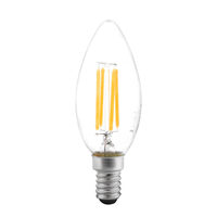 Bec LED filament lumanare 4W E14 2700K, clar, Novelite
