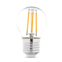 Bec LED filament sferic 4W E27 2700K, clar, Novelite
