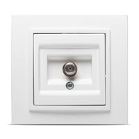 Priză TV F conector Alb mat, Zena, EL-BI