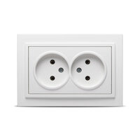Priză dublă fără CP, Alb mat, Zena, EL-BI