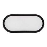 Bat LED oval 12W 6400K 100lm/W IP65, negru, Novelite