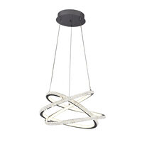 Pendul Style LED 140W 1m 3CCT cu telecomanda, crom, Erste