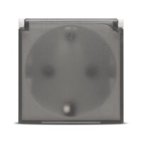 Moda Voice, priza Schuko cu capac si protectie copii 2M, alb, Elbi