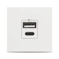 Moda Voice, priza USB A+C 5V 2,4A 2M, alb mat, Elbi