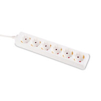 Prelungitor 5m 6 prize, alb, Inlet