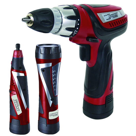 SET-Bormasina Biax Lanterna Li-ion 10.8V 1300mAh 15Nm RD, Raider Power Tools 030124