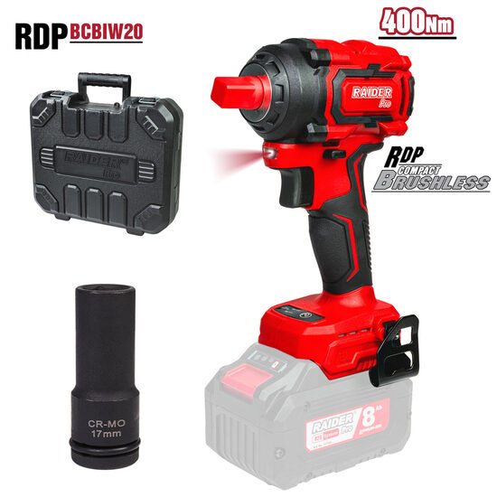 R20 Masina insurubat cu impact SOLO 400Nm 1/2 RDP-BCBIW20, Raider Pro 030196