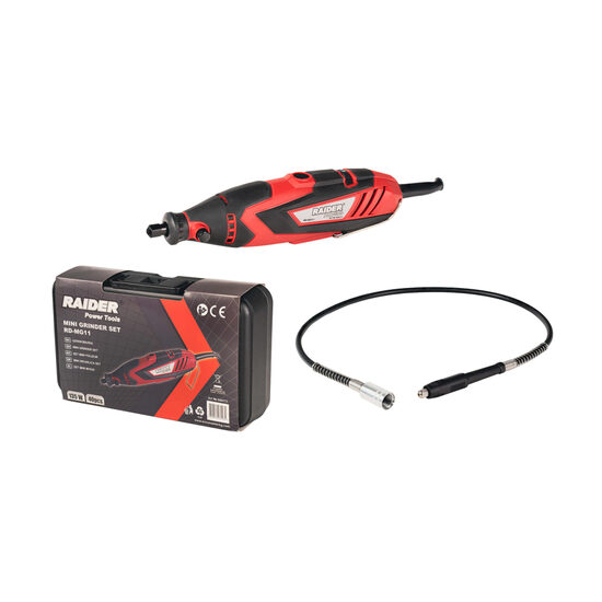Set mini polizor drept 135W 40 accesorii RD-MG11, Raider Power Tools 044111