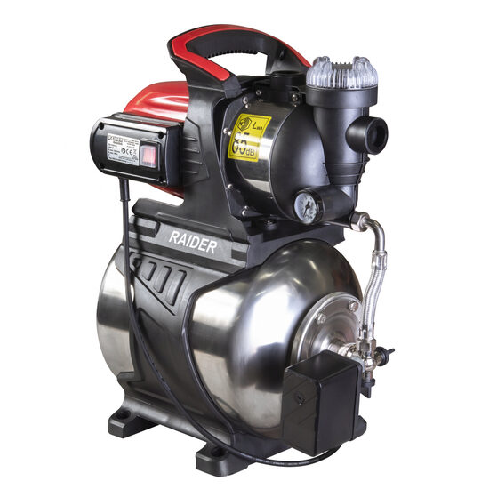 Hidrofor cu rezervor inox 1200W x 1” 64 l/min RD-WP1200S, Raider Garden Tools 071107