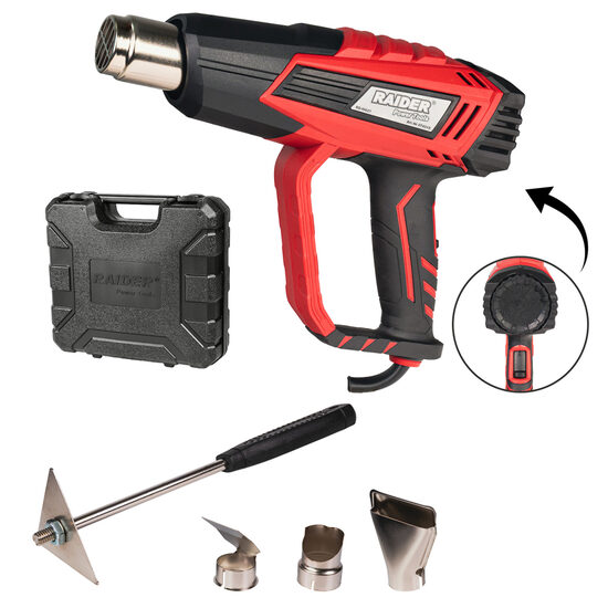 Pistol aer cald 2000W 2 trepte RD-HG27, Raider Power Tools 074315