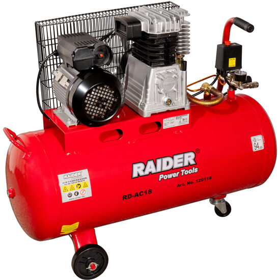 Compresor pe curea 3cp 100l 320l/min RD-AC18, Raider Power Tools 120118