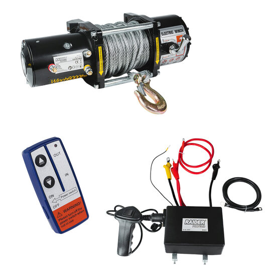 Troliu electric 12V 2722kg 2.76 kW Ø7.2mm 24m RD-EW11, Raider Power Tools 121611