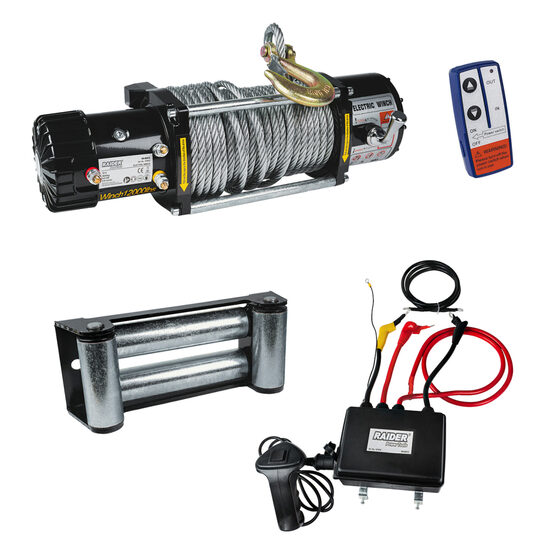 Troliu electric 12V 5443kg 4.5 kW Ø9.5mm 29m RD-EW12, Raider Power Tools 121612