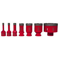 Set de carote diamantate dry M14 Ø8-68mm AL Case, Raider Power Tools 157851