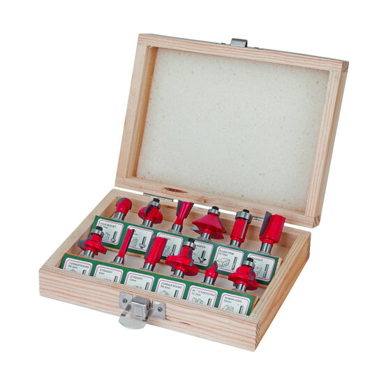 Freze profilate Router bits ø8mm set 12pcs, Raider Power Tools 158303
