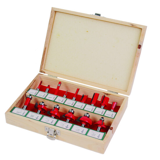 Freze profilate Router bits ø8mm set 15pcs, Raider Power Tools 158304