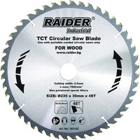 Disc circular pentru lemn 235x48Tx30mm TCT RDI-CS27, Raider Power Tools 163142