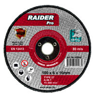 Disc pentru taiat metal 100x6x16mm, Raider Power Tools 169903