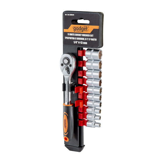 Set tubulare 11 buc 1/4" 4-13mm GD, Gadget 330574