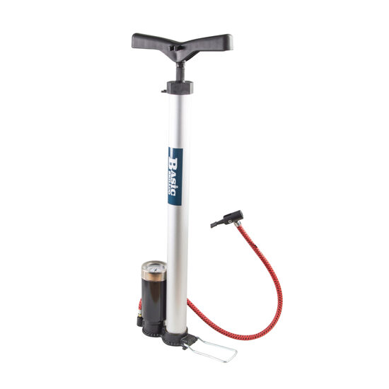 Pompă manuala pentru anvelope cu manometru BS, Basic 332104