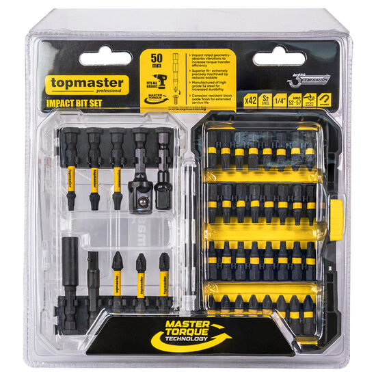 Set 42 buc. biți de impact TMP, Top Master Pro 338742