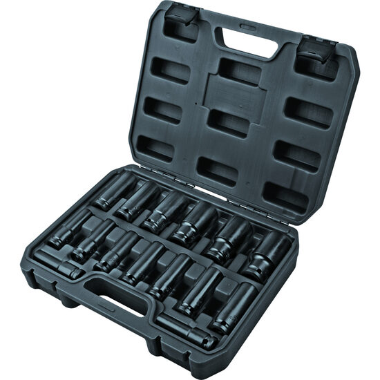 Set 15 chei tubulare lungi de impact 1/2" 10-32mm TMP, Top Master Pro 338802