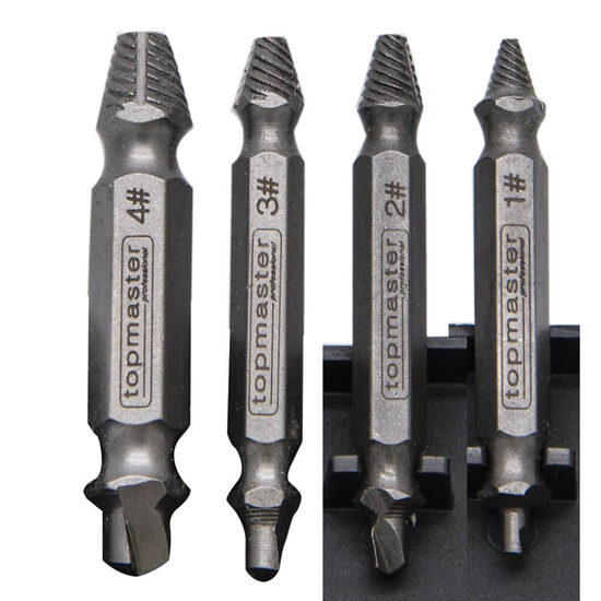 Set 4 extractoare suruburi TMP, Top Master Pro 339701