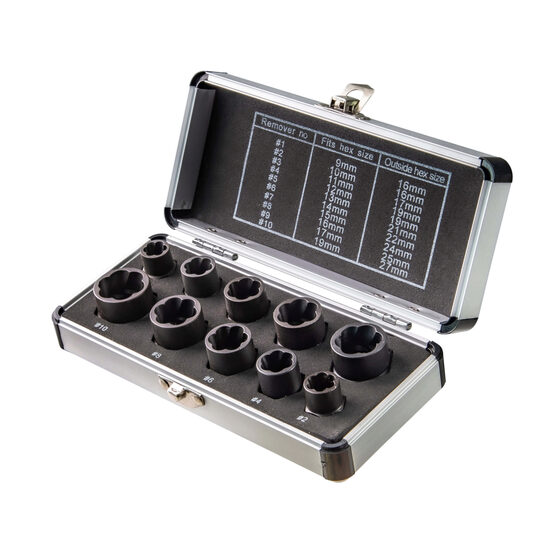 Set 10 buc extractoare suruburi 3/8" - 9-19 mm TMP, Top Master Pro 339702