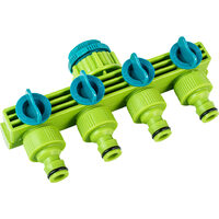 Mufa conector furtun 4 cai cu stop 1/2-3/4 TG, Top Garden 380973