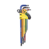 Set 9 chei TORX T10-T50 extra lungi COLOR TMP, Top Master Pro 390174