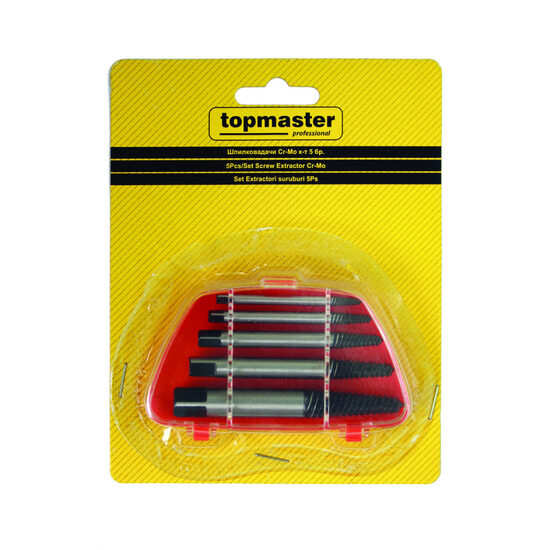 Extractoare suruburi set 5pcs CR-MO TMP, Top Master Pro 499928