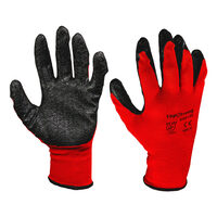Manusi de protectie latex negu poliester rosu TS, Top Strong 540138