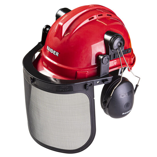 Casca de protectie, viziera cu plasa si protectie urechi RD, Raider Power Tools 561301
