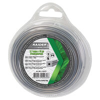 Fir patrat pt motocoasa Ø2.7 mm х 15m gri insertie, Raider Garden Tools 110237