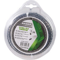 Fir patrat rasucit pt motocoasa Ø3.5mm х 15m gri insertie, Raider Garden Tools 110313
