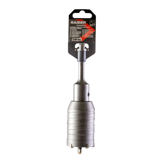 Carota gaurire beton cu tija si burghiu 45mm SDS-plus, Raider Power Tools 154814