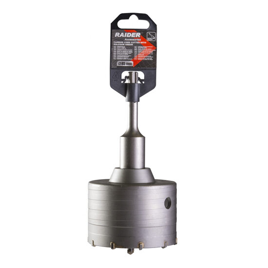 Carota gaurire beton cu tija si burghiu 85mm SDS-plus, Raider Power Tools 154816